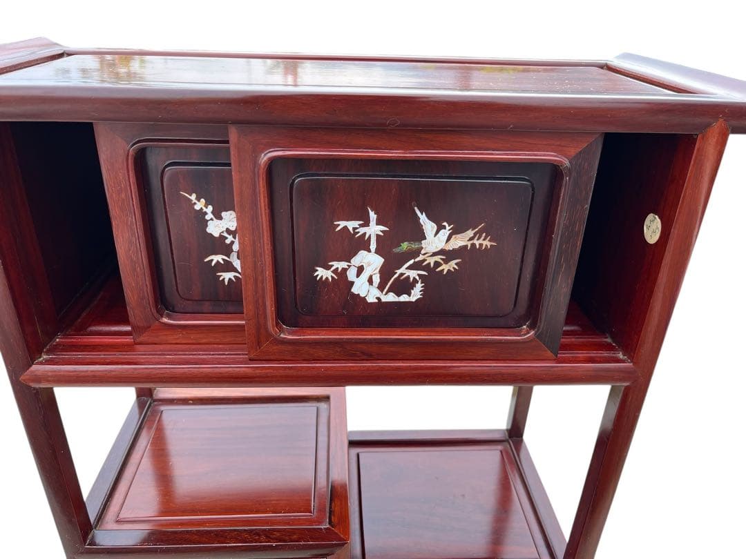 e*c様 茶箪笥　花梨　螺鈿細工　飾り棚　違い棚