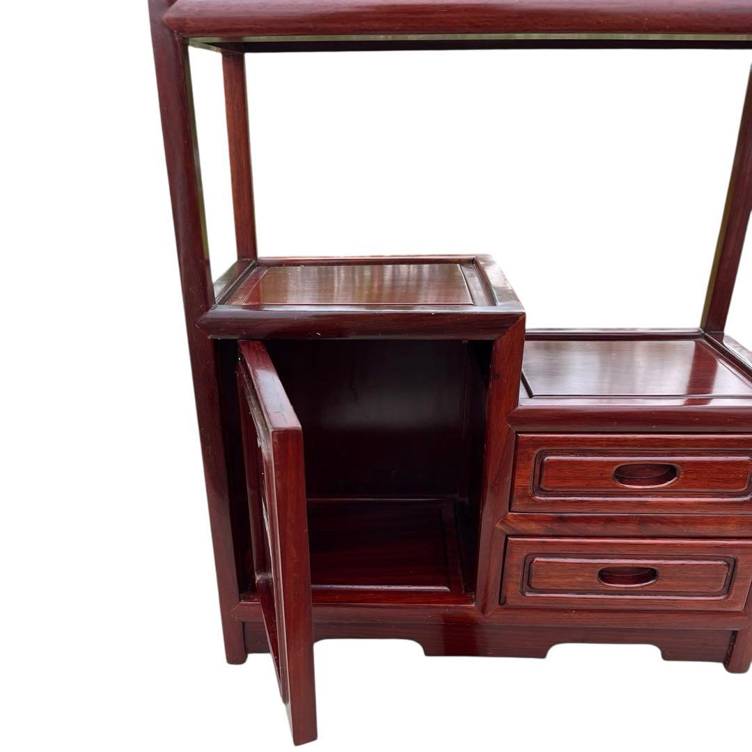 e*c様 茶箪笥　花梨　螺鈿細工　飾り棚　違い棚