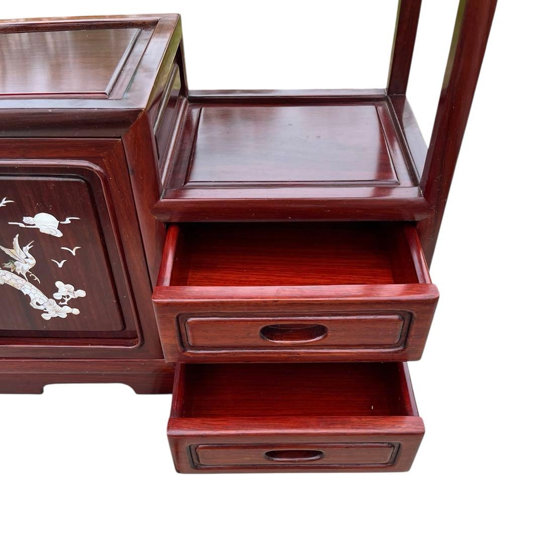 e*c様 茶箪笥　花梨　螺鈿細工　飾り棚　違い棚