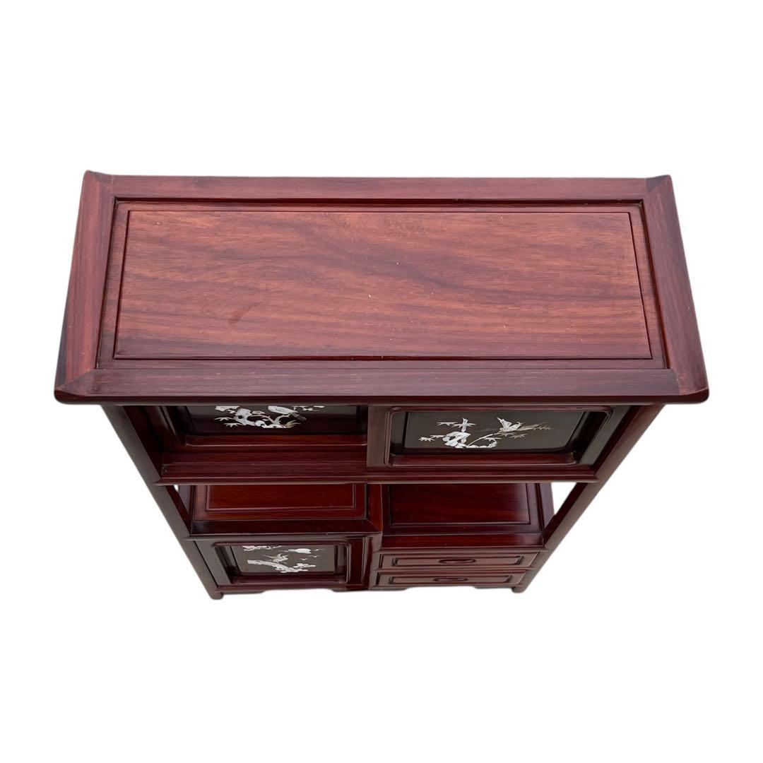 e*c様 茶箪笥　花梨　螺鈿細工　飾り棚　違い棚