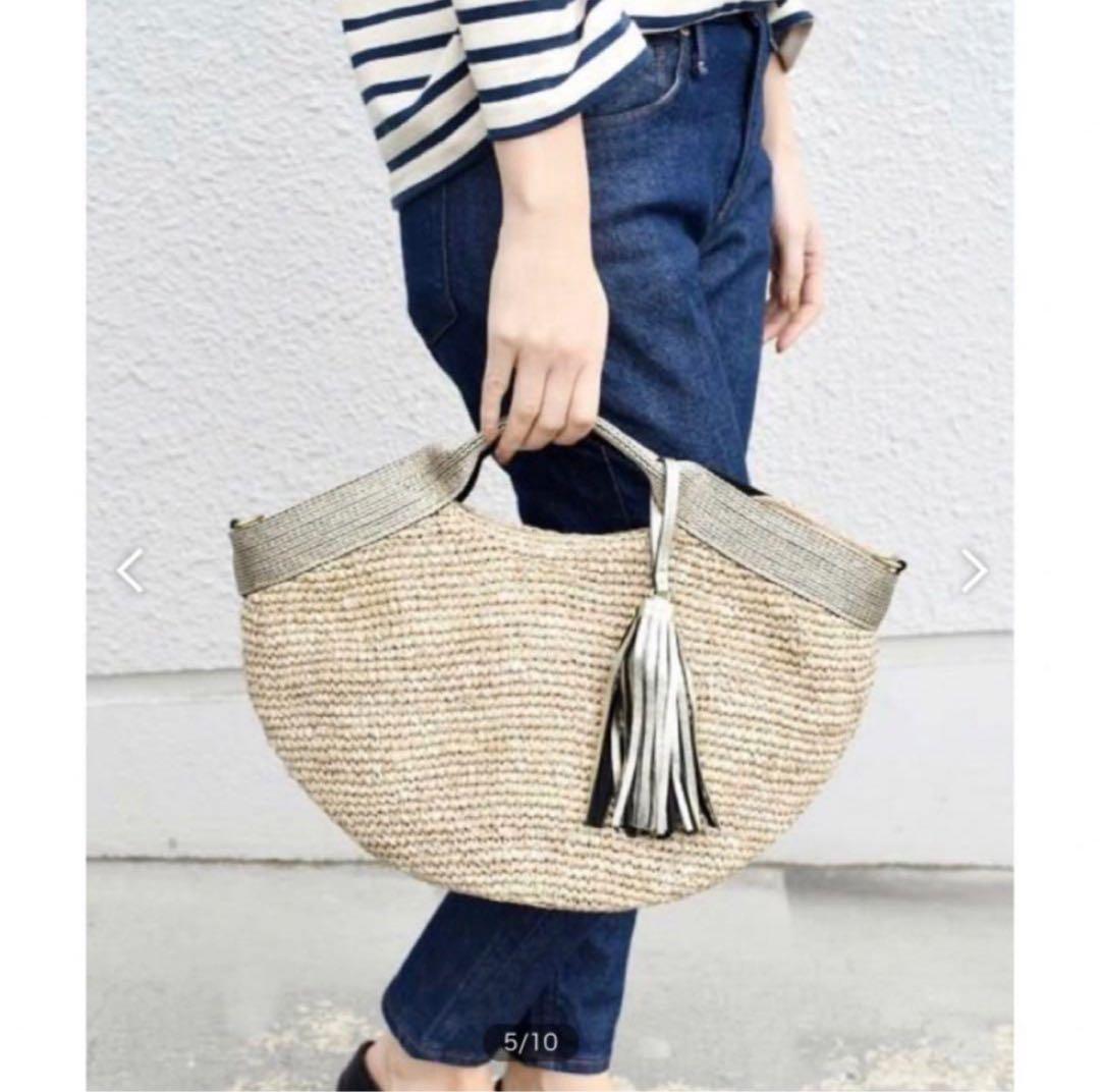 ☆お値下げ☆美品☆ BEAMS別注 ヴィオラドーロ 2wayラフィアトートバッグ