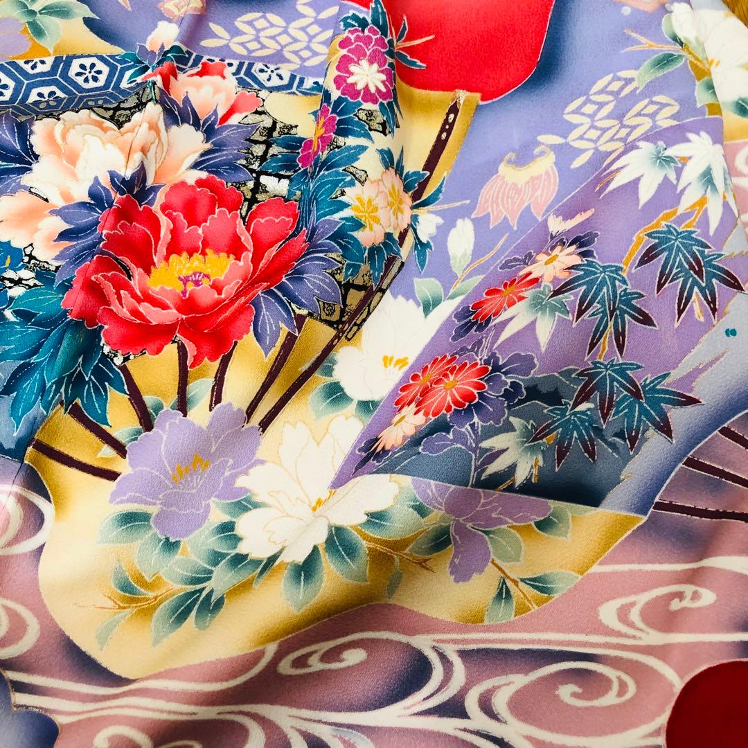 正絹振袖安心フルセット‼️ピンク赤系⭐︎美しい四季の花⭐︎鳥古典柄金彩⭐︎逸品