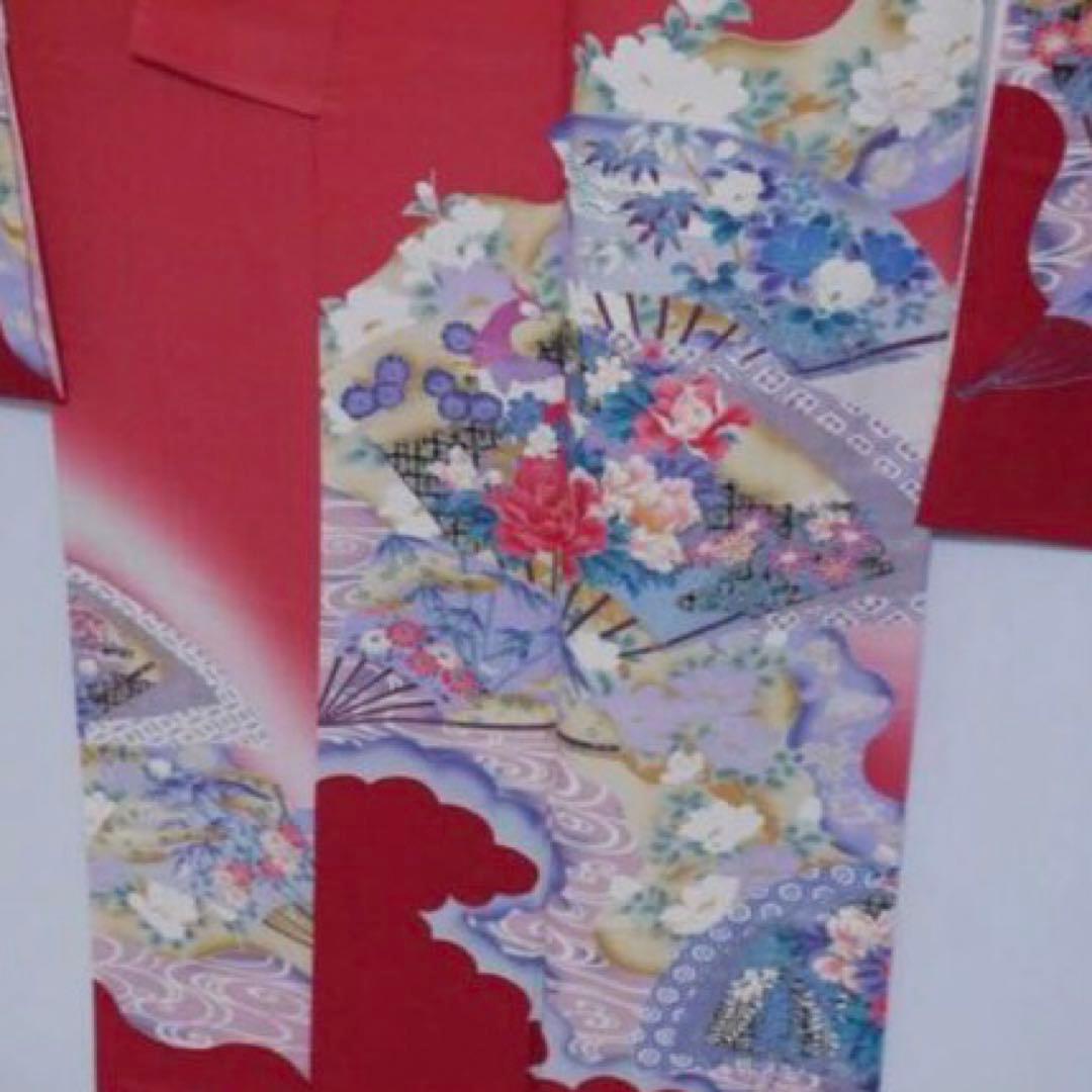 正絹振袖安心フルセット‼️ピンク赤系⭐︎美しい四季の花⭐︎鳥古典柄金彩⭐︎逸品