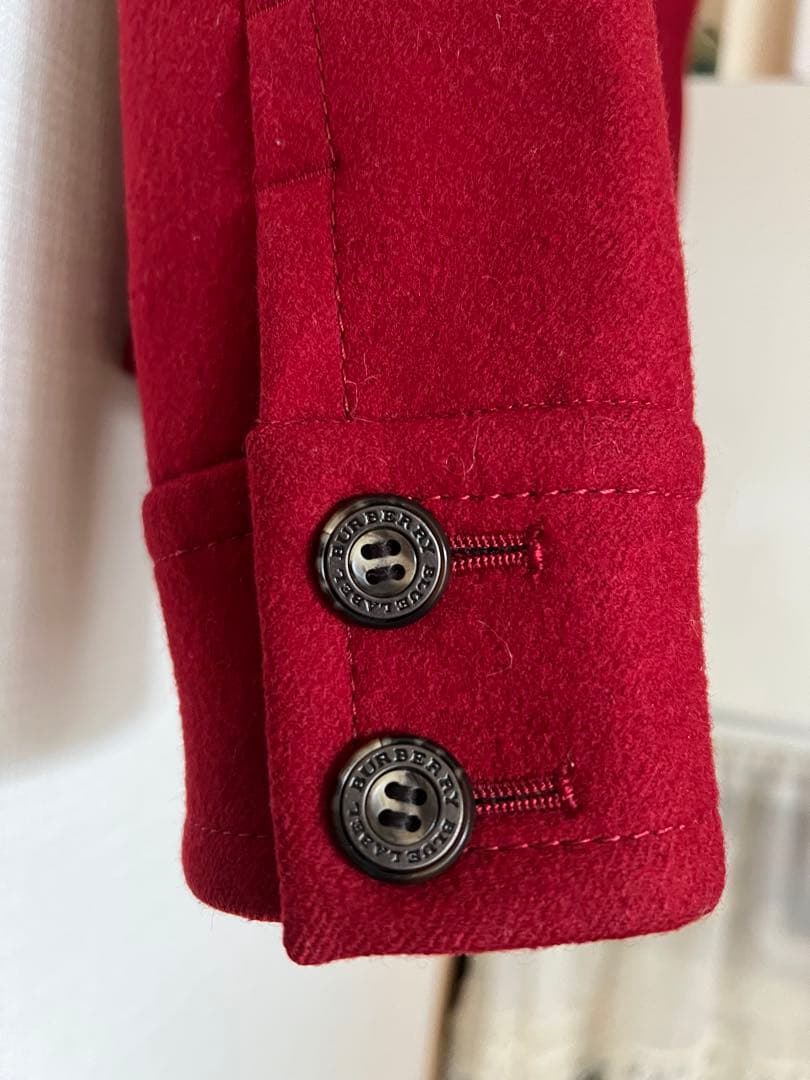 BURBERRY100%毛　レディースジャケットサイズ:M 赤色