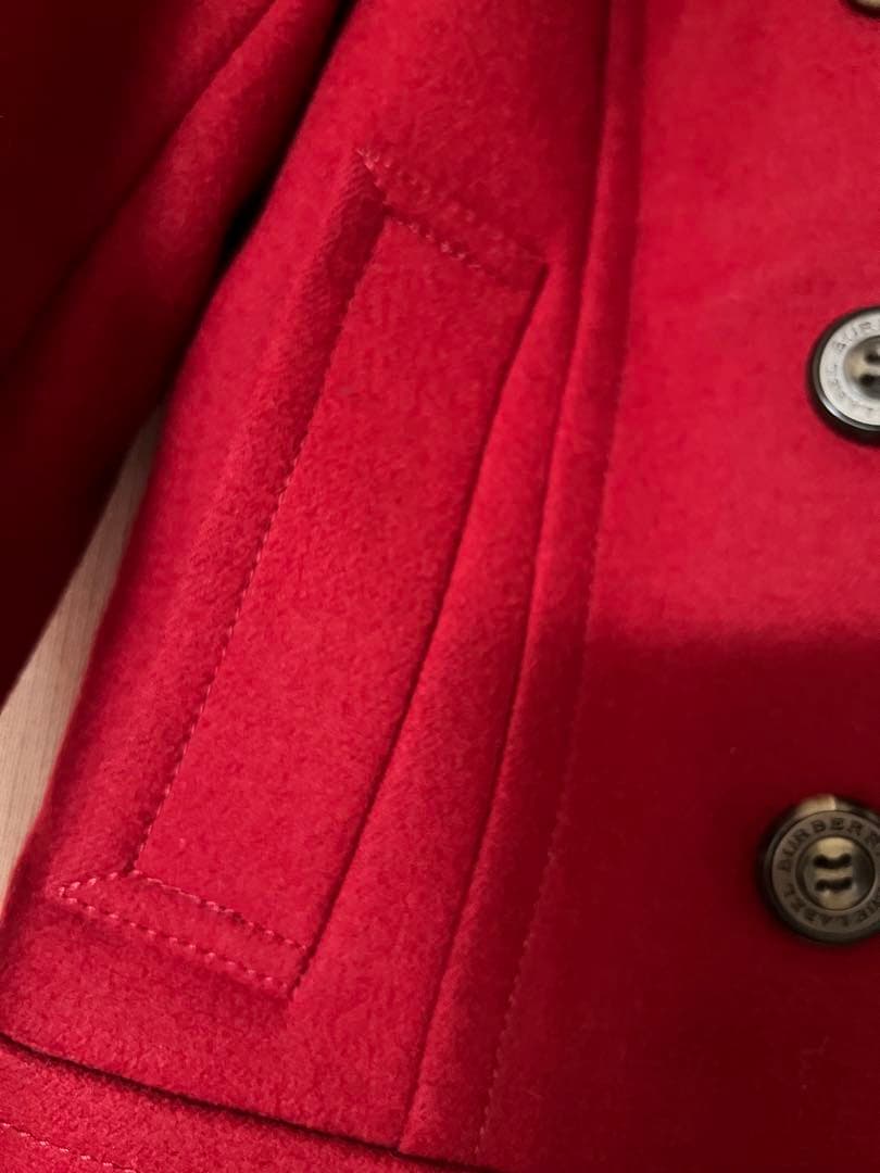 BURBERRY100%毛　レディースジャケットサイズ:M 赤色