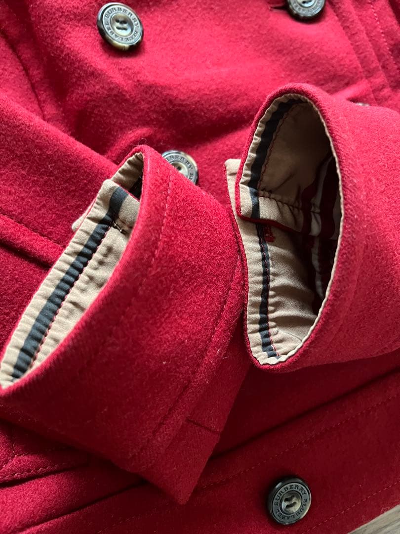 BURBERRY100%毛　レディースジャケットサイズ:M 赤色