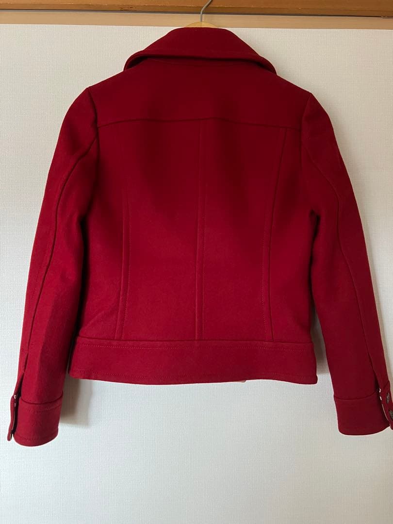 BURBERRY100%毛　レディースジャケットサイズ:M 赤色