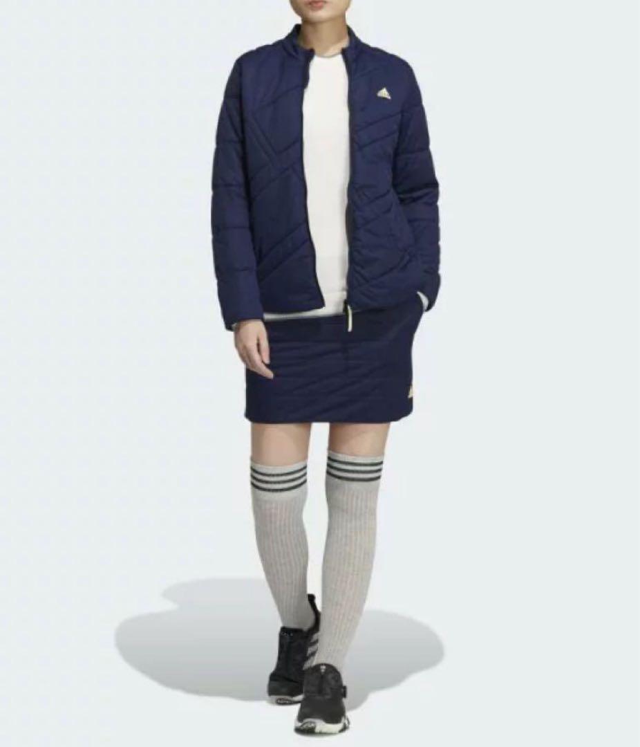 ビッグアディダスロゴ 保温中わた長袖フルジップジャケットスカート セットアップ
