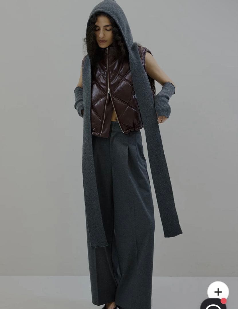 ジャケット・アウター Ameri SYNTHETIC LEATHER QUILTING VEST