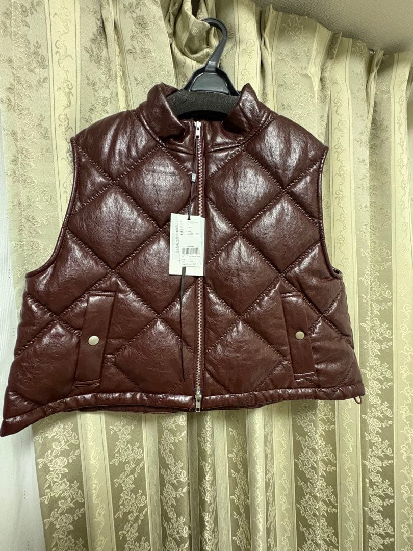 ジャケット・アウター Ameri SYNTHETIC LEATHER QUILTING VEST
