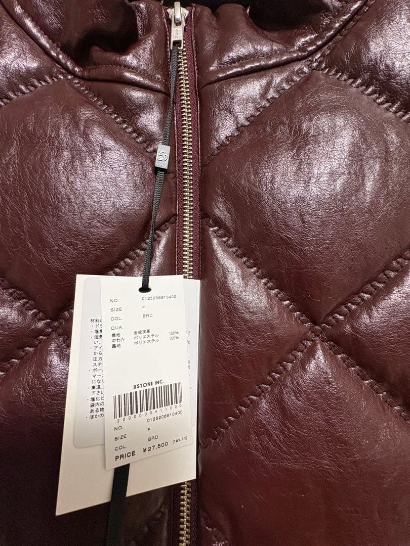 ジャケット・アウター Ameri SYNTHETIC LEATHER QUILTING VEST