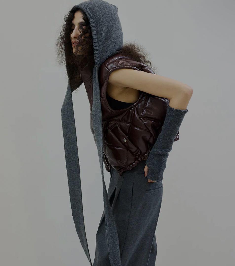 ジャケット・アウター Ameri SYNTHETIC LEATHER QUILTING VEST