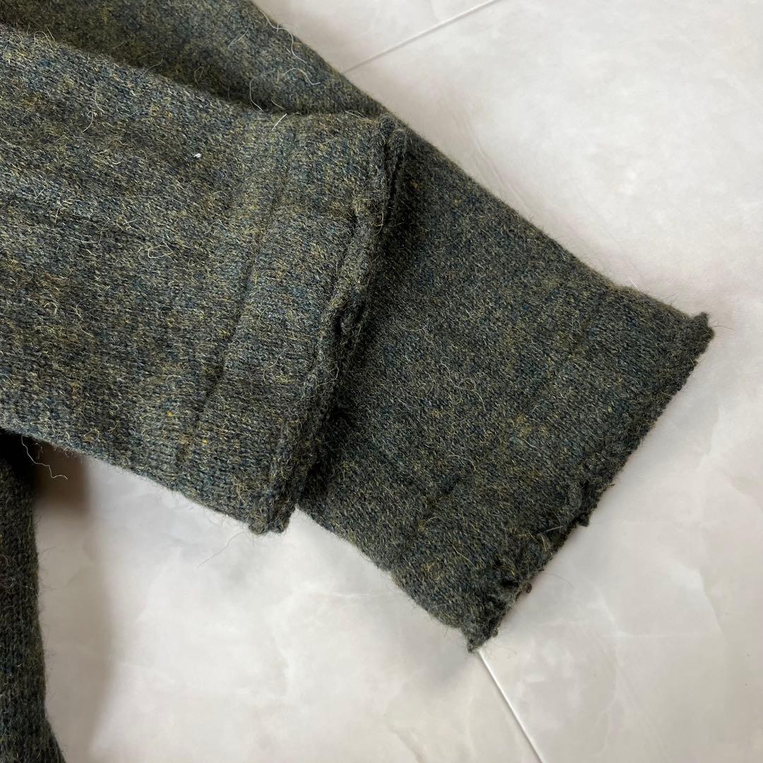 Pas de Calais パドカレ リネンアルパカウールコート カーキ 38