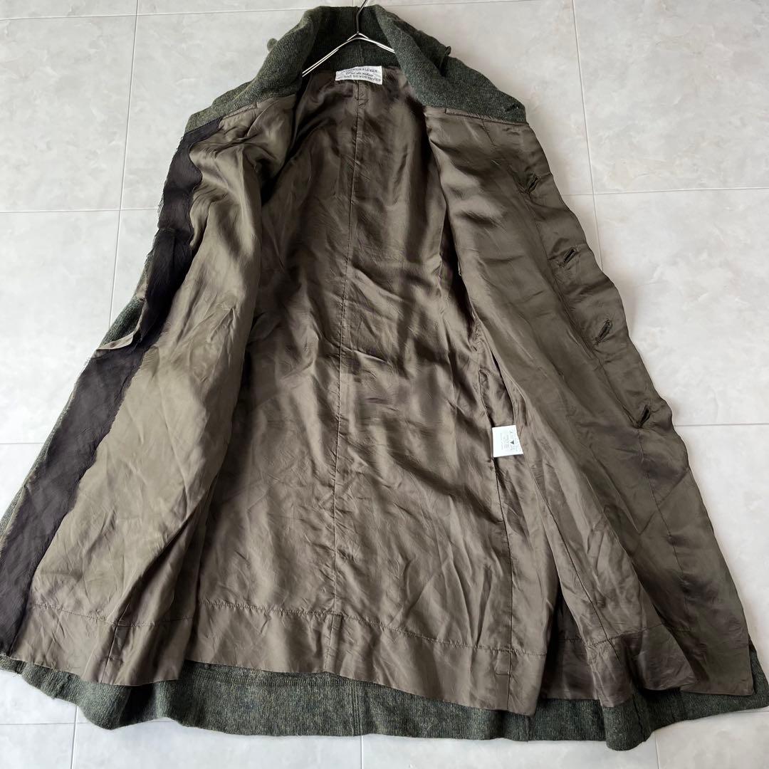 Pas de Calais パドカレ リネンアルパカウールコート カーキ 38