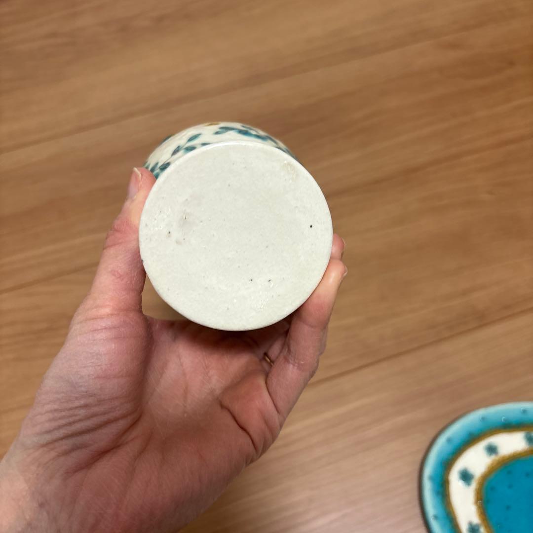 ハンドメイド作家陶器 カップと皿の4点セット