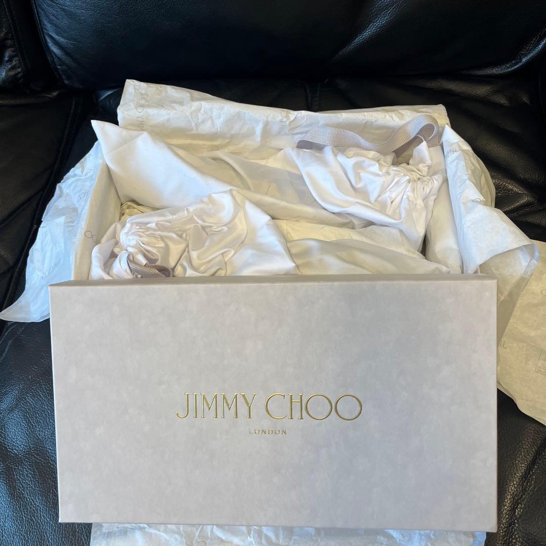 JIMMY CHOO デニム キルティング フラットシューズ　スズキ