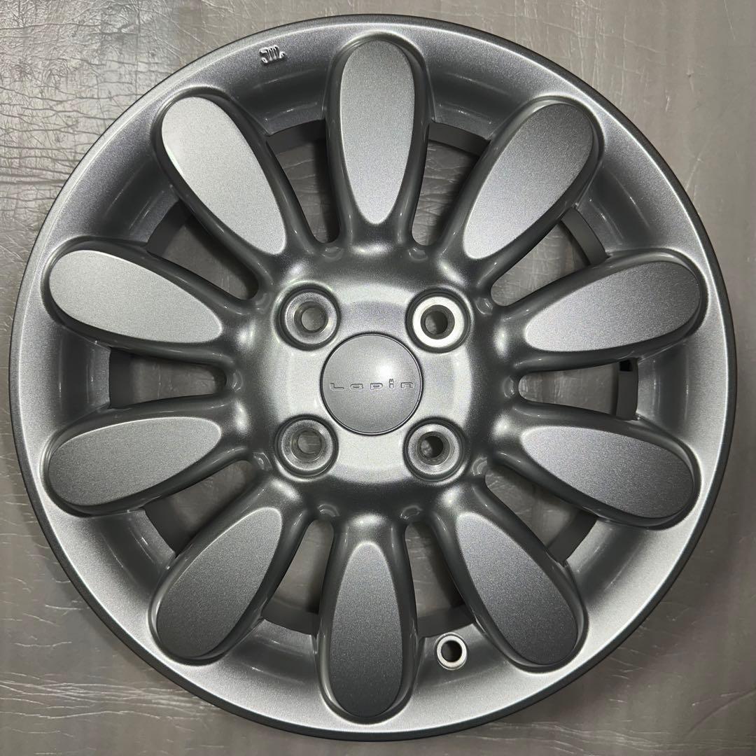 ②ホイール1本　14インチ HE33 ラパン　純正ホイール　花びらモチーフ　美品