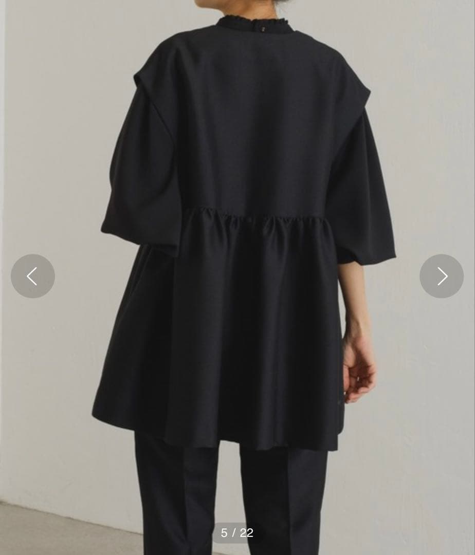 ✨極美品✨ BEARDSLEY LIVETART ペプラムギャザージレ ブラック