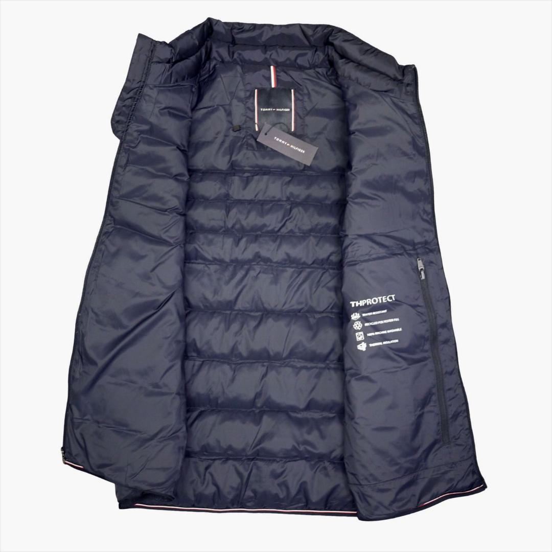 新品 トミーヒルフィガー THPROTECT 軽量 耐水 中綿ベスト XXL 紺