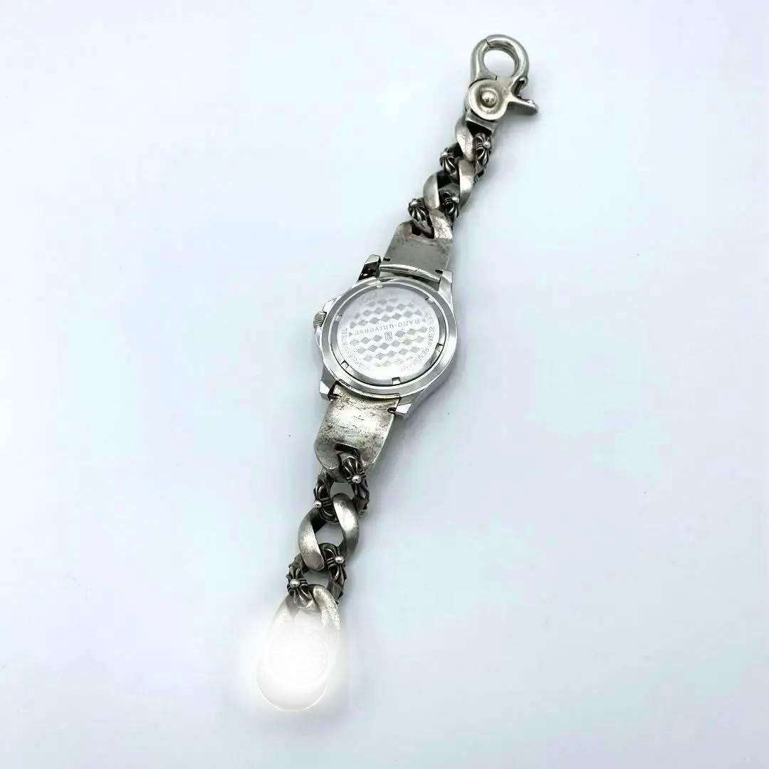 カスタムウォッチブレス クロスデザイン シルバー メンズ腕時計