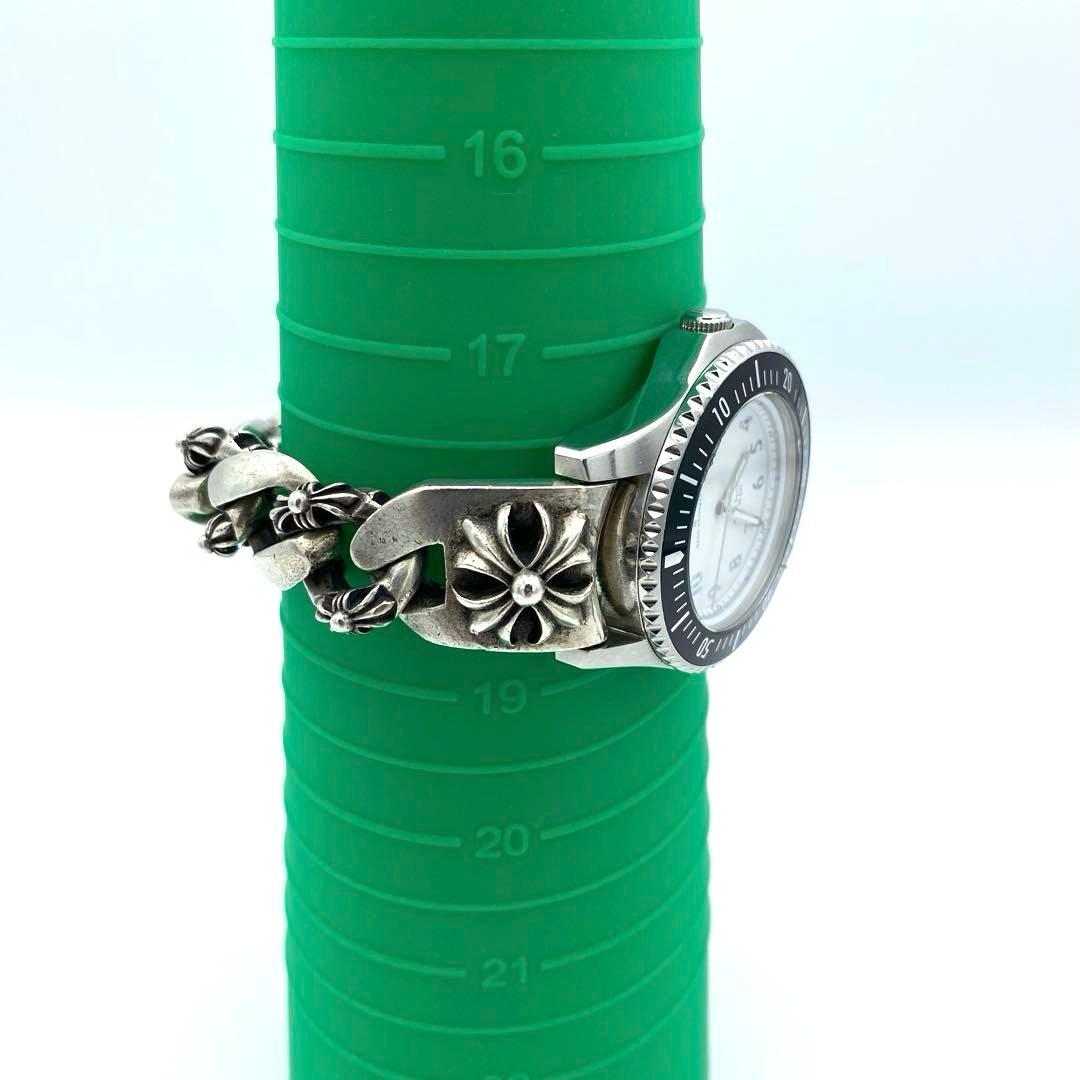 カスタムウォッチブレス クロスデザイン シルバー メンズ腕時計