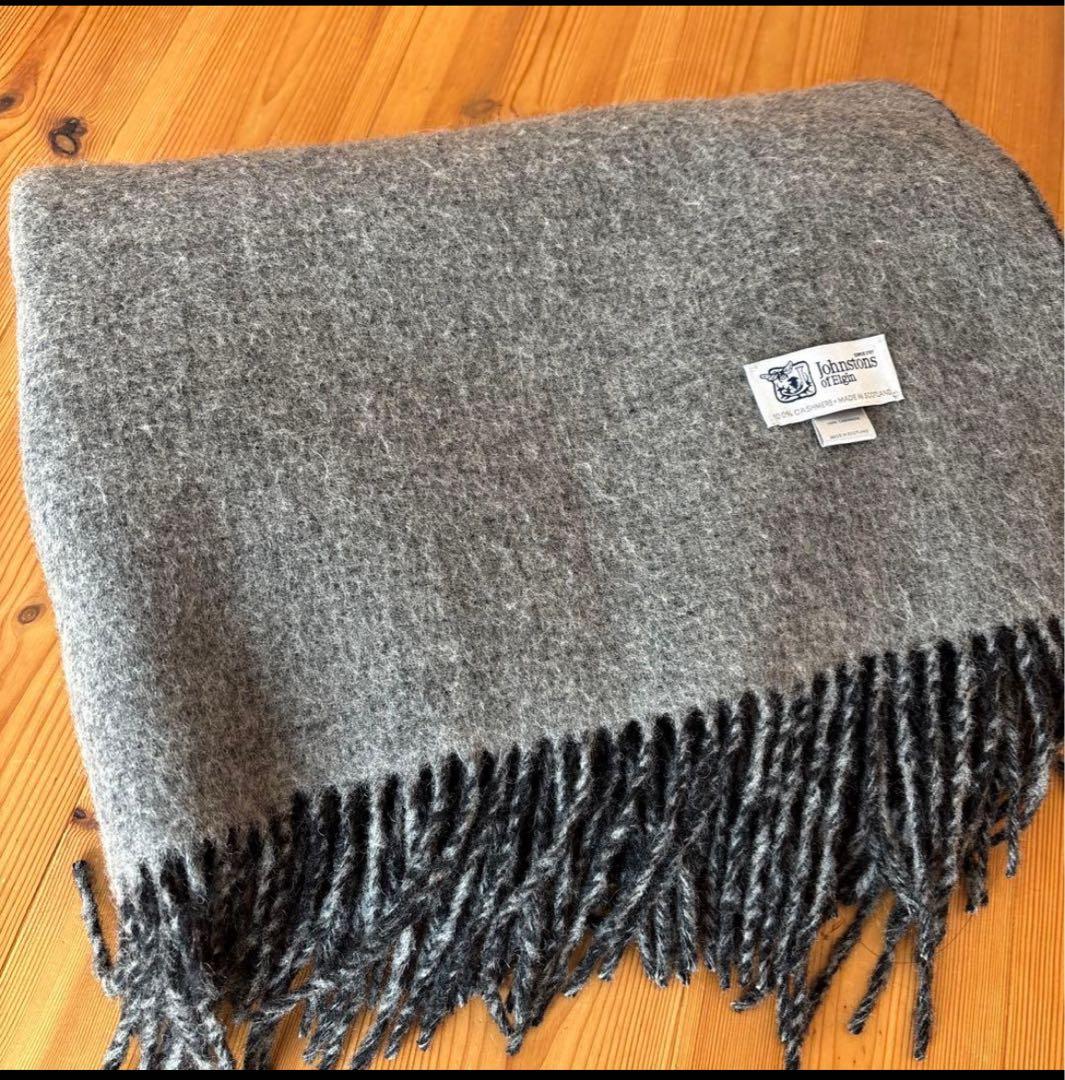 muffler カシミア　マフラー グレー　gray grey ジョンストンズ