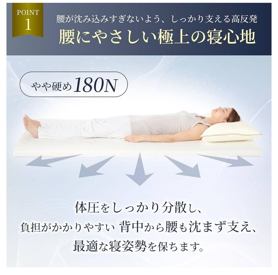 【ほぼ未使用】GOKUMIN 高反発マットレス セミダブル ホワイト