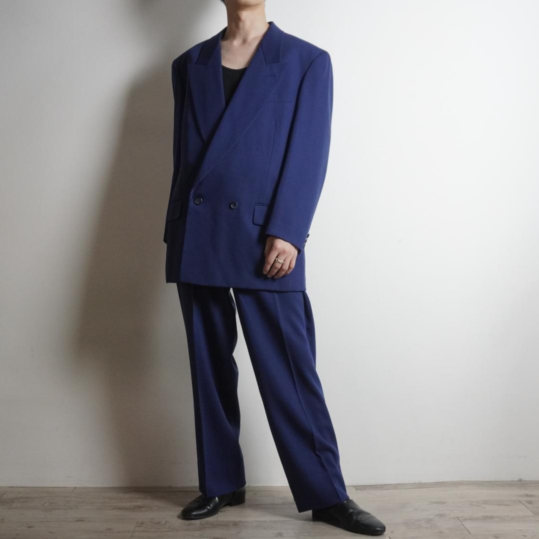 JUN MEN ダブルセットアップスーツ フォーマル ブルー/AZ203