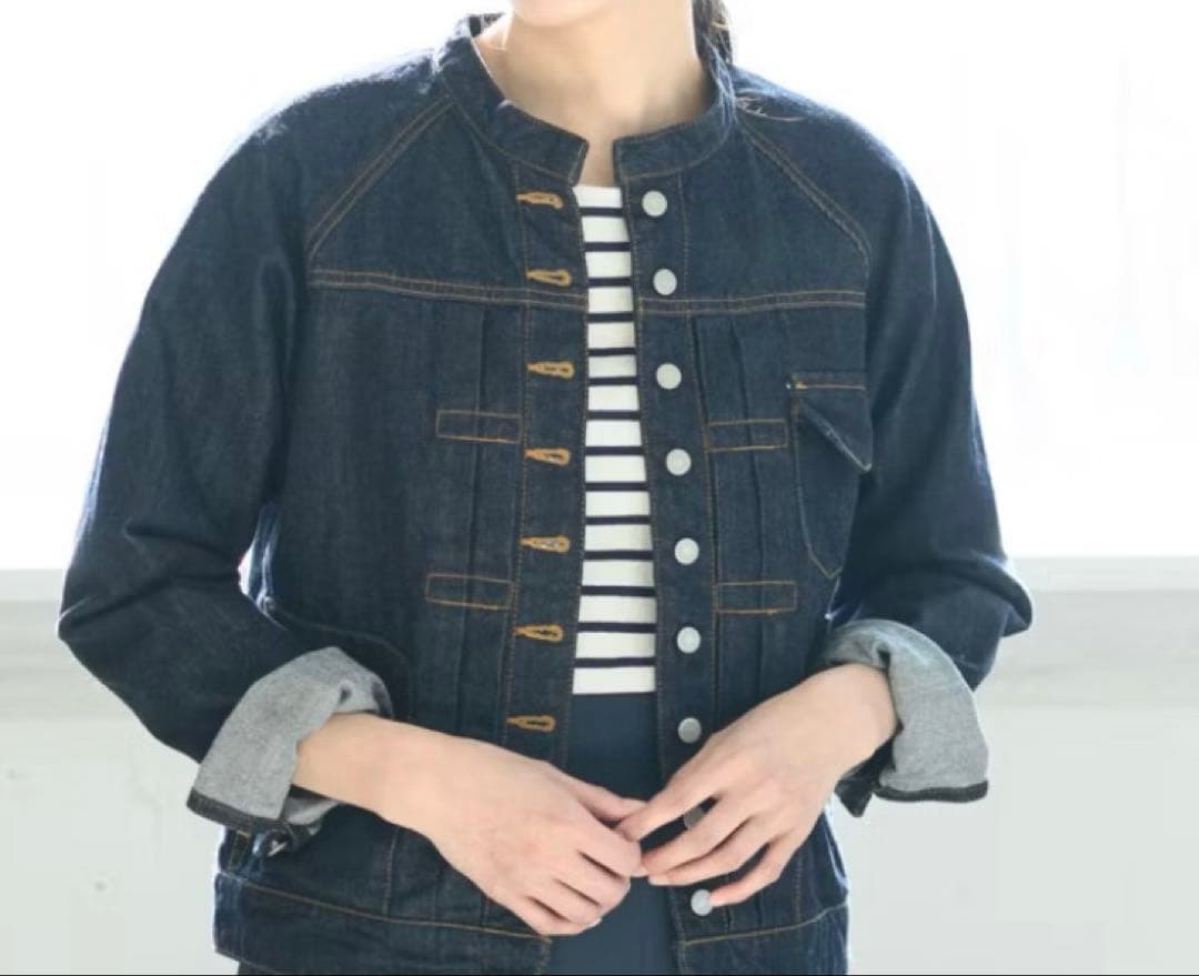 Si-Si-Si(スースースー)デニムバンドカラージャケット