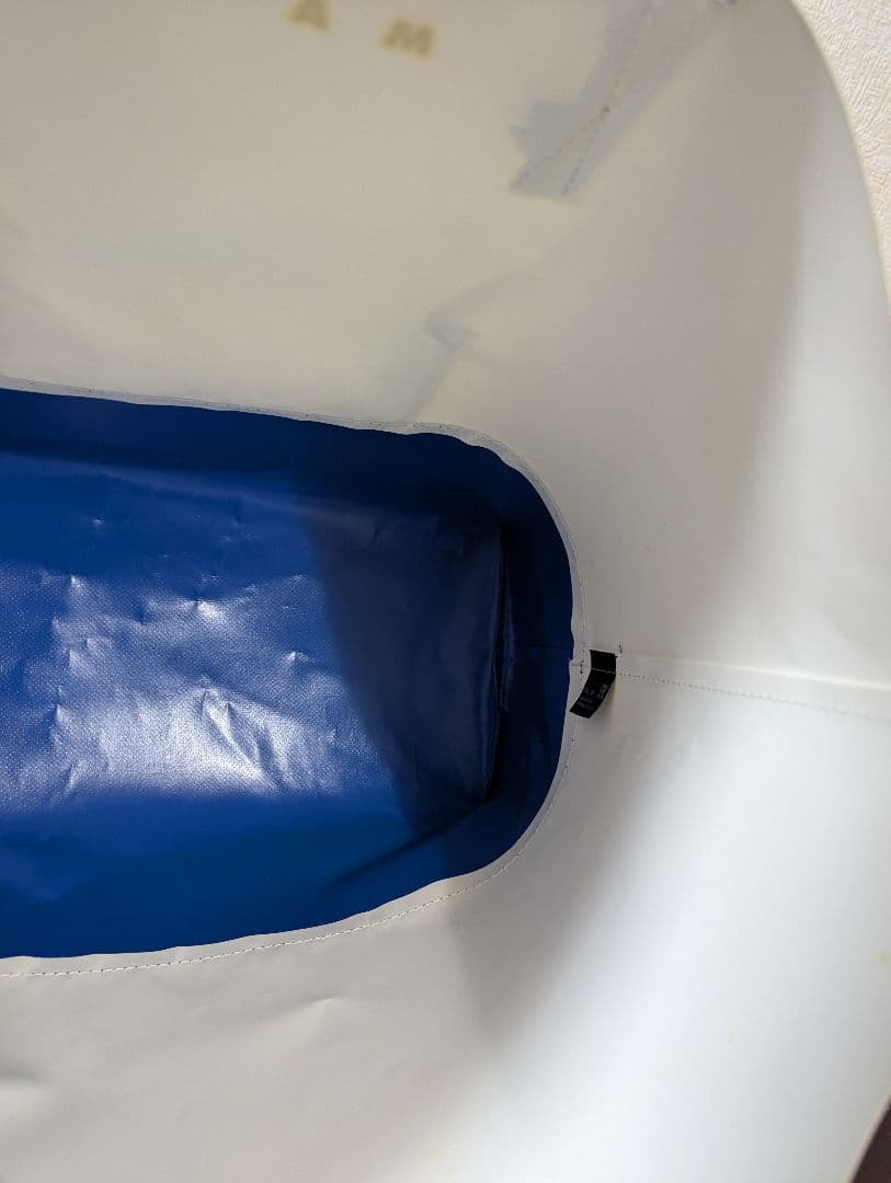 MARNI マルニ　PVC トートバッグ　バイカラー　白×ブルー