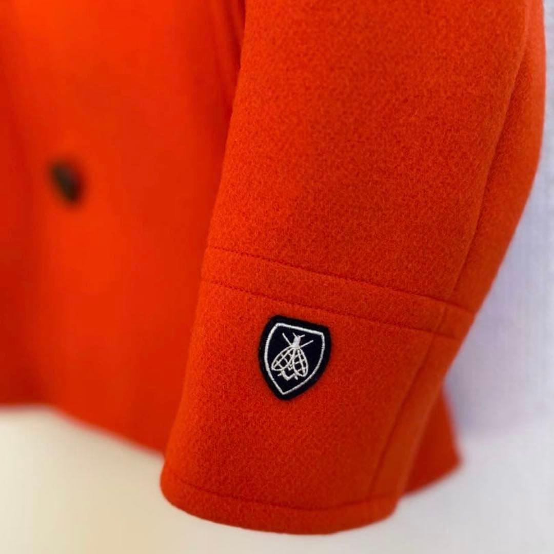 【試着のみ】ORCIVAL オーシバルフード付きオレンジウールコート