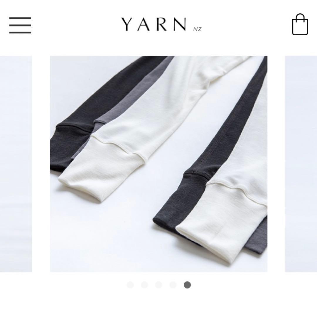 YARN ルル リブレギンス 黒 ZQメリノウール