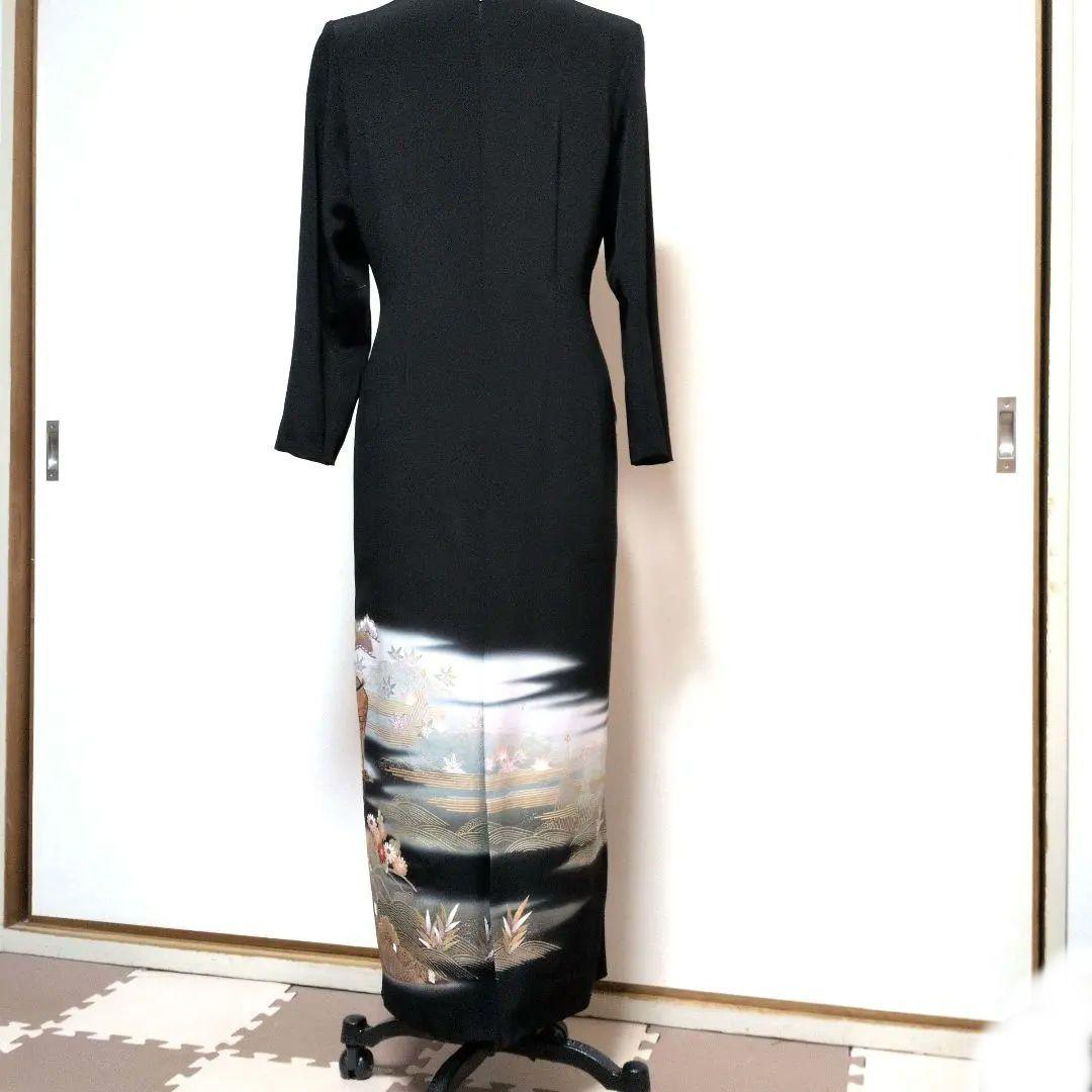 留袖リメイクタイトラインワンピースハレの日結婚式　発表会　卒業式パーティー13号