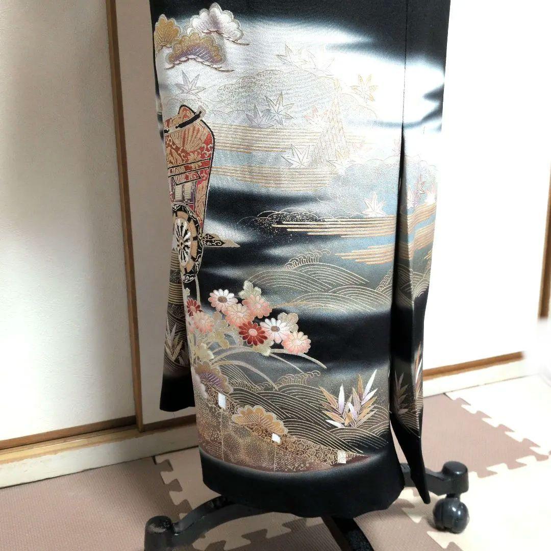 留袖リメイクタイトラインワンピースハレの日結婚式　発表会　卒業式パーティー13号