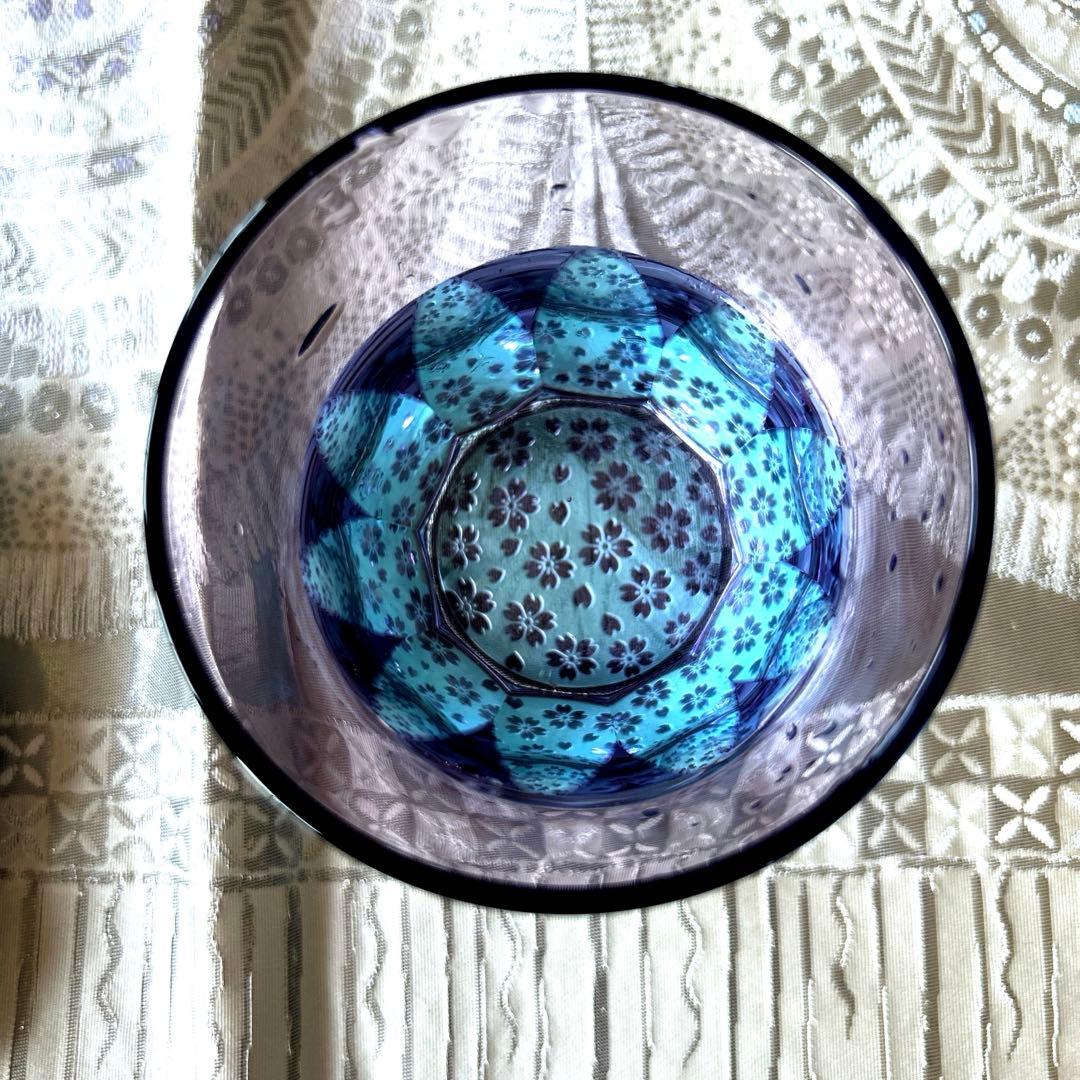 伝統工芸桜、江戸切子グラス