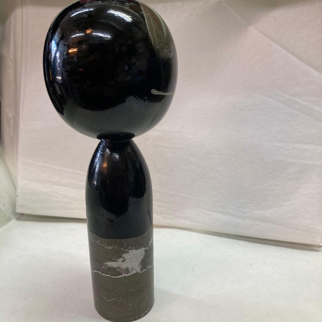 石原日出男　創作こけし　黒童子　伝統工芸　日本人形　Kokeshi Doll