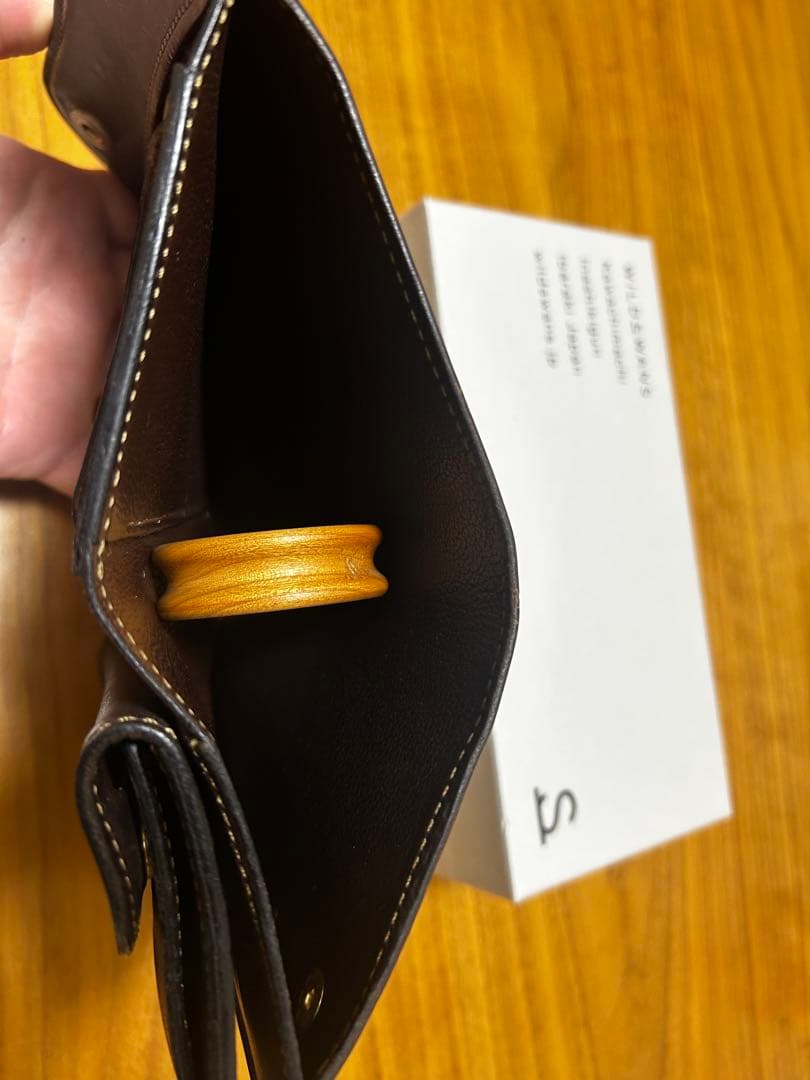 WILD SWANS ダークバーガンディー シェルコードバン 三つ折り財布