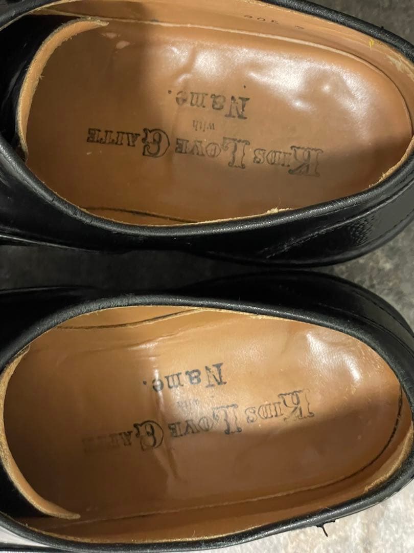 稀少 KIDS LOVE GAITE with NAME. レザーシューズ