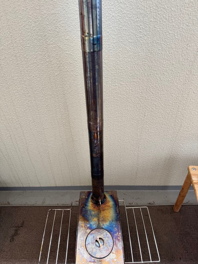 SENQI 薪ストーブ 3面ガラス窓、煙突ガード、追加煙突セット