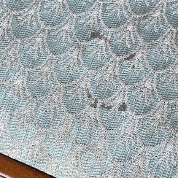 送料別　アンティーク　ダイニングチェア4脚セット　オーク材　ファブリック