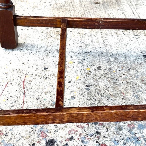 送料別　アンティーク　ダイニングチェア4脚セット　オーク材　ファブリック