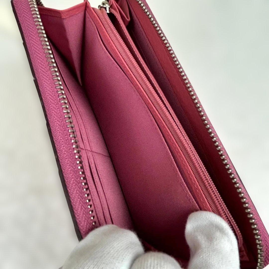 【新品未使用タグ付き】長財布　GRES クロコダイル　ラウンドジップ　ピンク