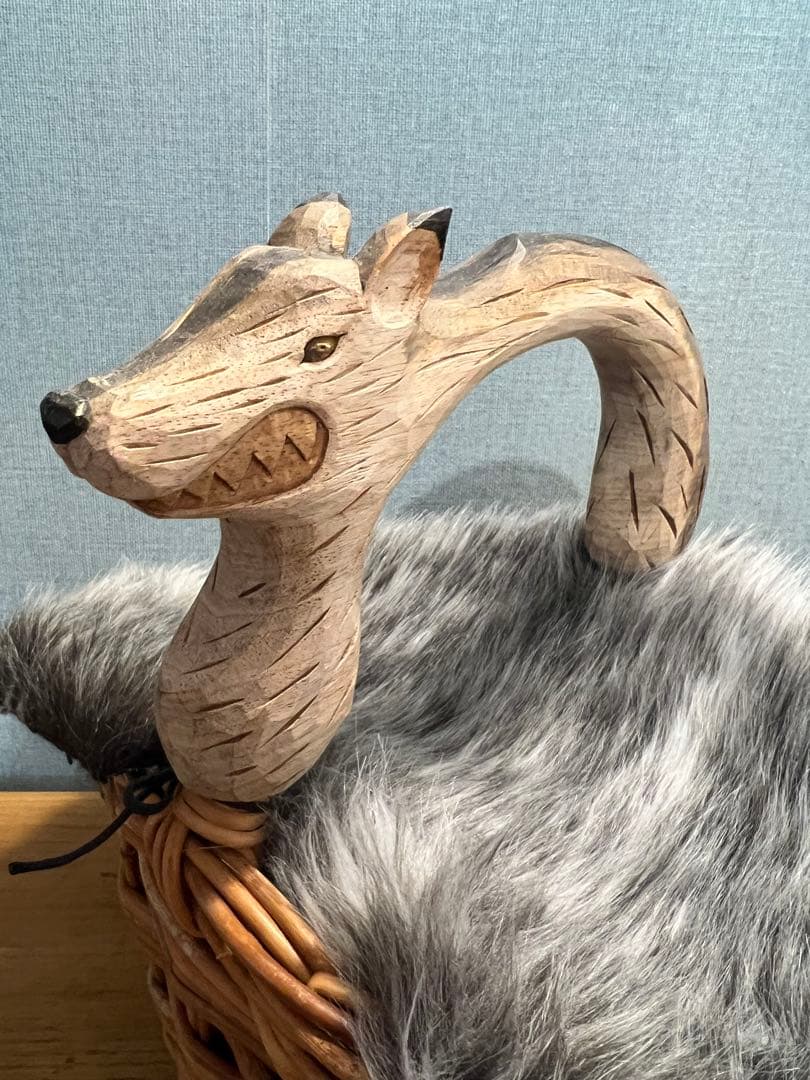 KIYATA オオカミかごバッグファー付き