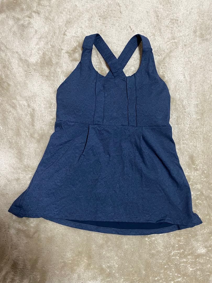 SURALA ヨガウェア デニムクロスタンクトップ　デニムレギンスセットSサイズ