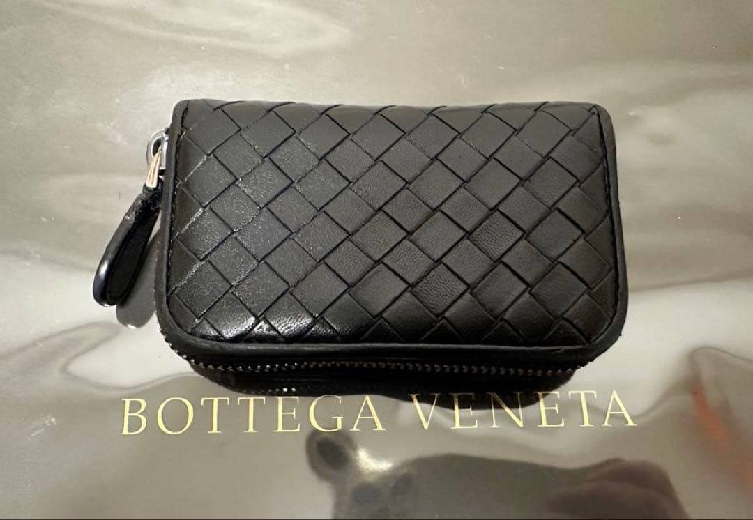 【美品】ボッテガヴェネタ イントレチャートケース/ラム/黒3️⃣✨✨