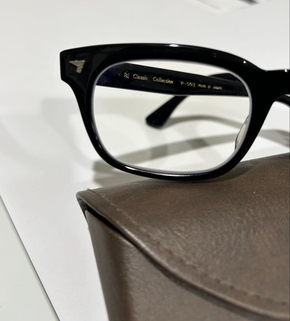 BJ CLASSIC メガネ P-503 C-1 ウェリントン サングラス　黒縁