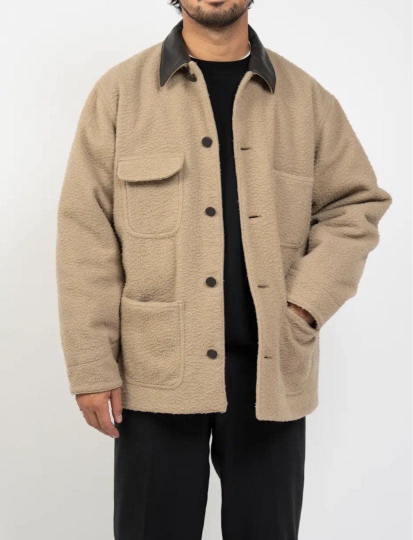 ジャケット・アウター OVY Casentino Over Half Coat beige L