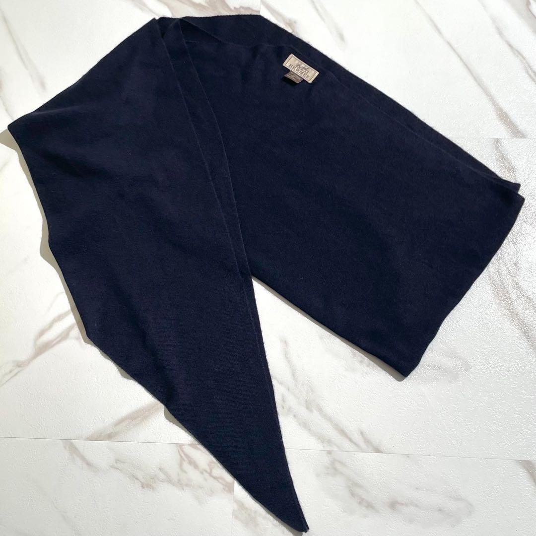 高級　HERMES エルメス　ポンチョ　ストール　カシミヤ70% シルク30%