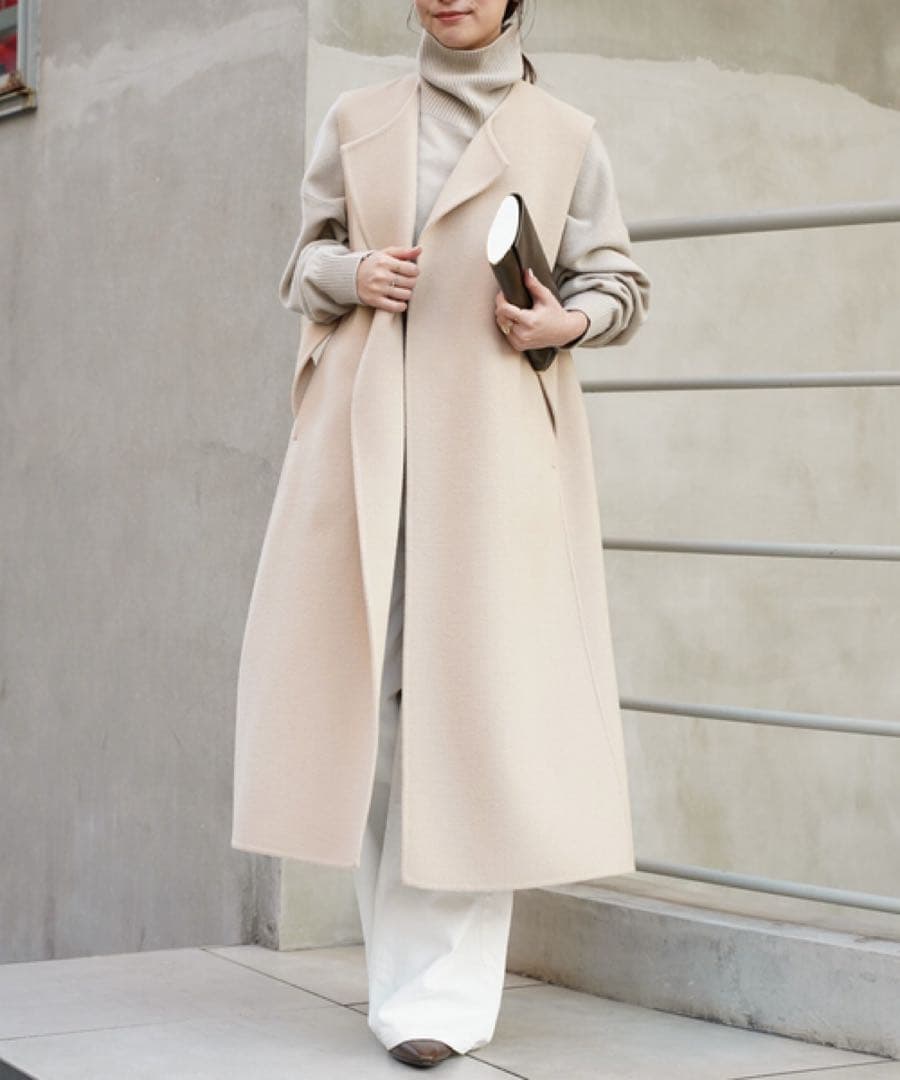 【新品】ドゥーズィエムクラス ウールアンゴラロングベスト