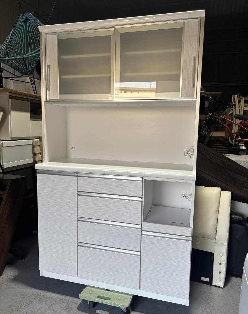 りんごスター 最高級 古賀家具キッチンボード幅120cm Used 訳あり